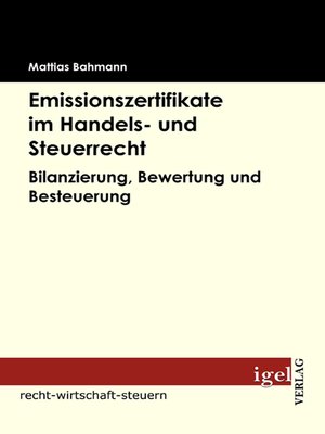cover image of Emissionszertifikate im Handels- und Steuerrecht